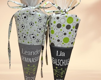 School cone for the transition to 5th grade 2026 - Gymnasium, Realschule (secondary school) - Personalizable with name