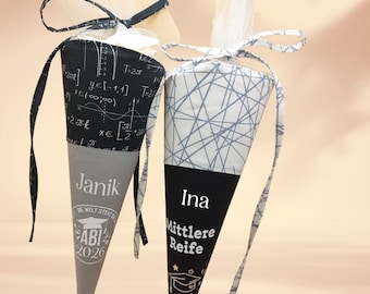 2026 Abi, Mittlere Reife - Schulabschluss Abschlusstüte div. Motive