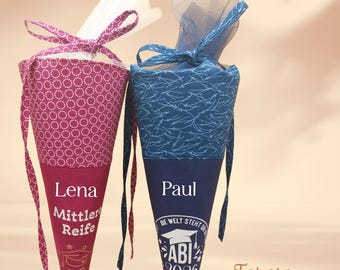 High school graduation 2026, secondary school leaving certificate 2026 - graduation cone/school cone with various designs