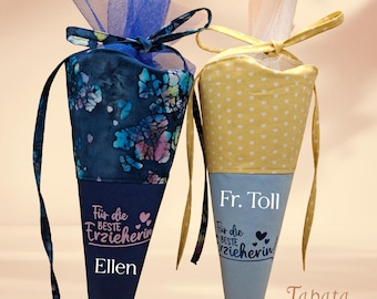 Gift for educators - Small, personalized school cone