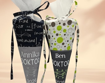 Graduation bag, congratulations on your doctorate - personalizable with name