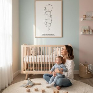 Custom Baby Birth Poster | 1:1 Scale Newborn Art Print (Digital) image 9
