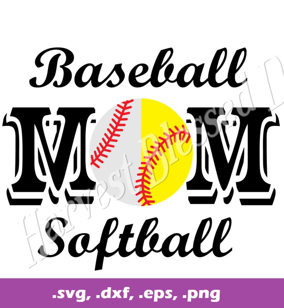 Baseball Softball MOM SVG Cut File Etsy