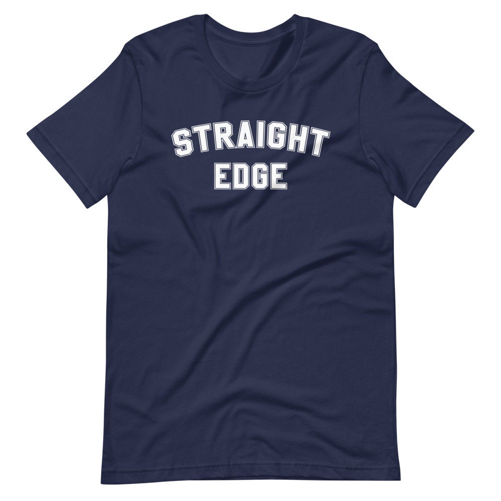 Straight Edge Tee Shortsleeve Unisex Tshirt Etsy