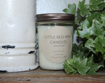 Unscented Aromatherapy Candles | All-Natural Soy Wax | Essential Oil Infused | Relaxing | Toxin Free Organic