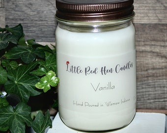 Vanilla Aromatherapy Candles | All-Natural Soy Wax | Essential Oil Infused | Odor Eliminate + Relaxing | Toxin Free Organic