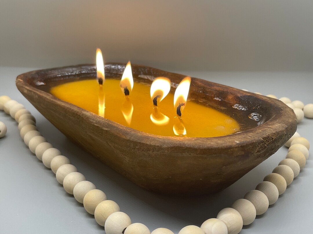 Holiday Candles / Wood Bowl Candle / Candle Gift / Pure Soy Candles