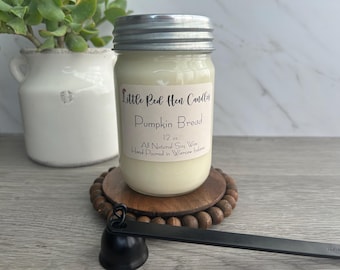 Fall Candles / Pumpkin Candle / Pure Soy Candle for Autumn  Home  / !2 oz. Marson Jar Candles / Candle Gifts for New Home / Gift Candles
