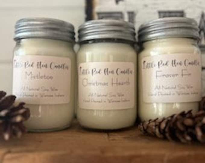 Christmas Gift Idea l Scented Soy Wax Candles l Holiday Bundle Pack | Christmas Candles | Winter Scented Candles l Hand-Poured Candles