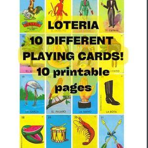 Cartas de jogo da Loteria Mexicana com cartas. BAIXAR EM PDF PARA IMPRIMIR. Jogue em casa.