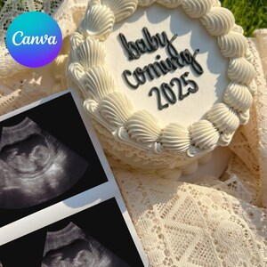 Modèle pour faire-part de grossesse 2025, faire-part de naissance numérique avec photo, carte photo nouveau bébé, faire-part de naissance numérique carré