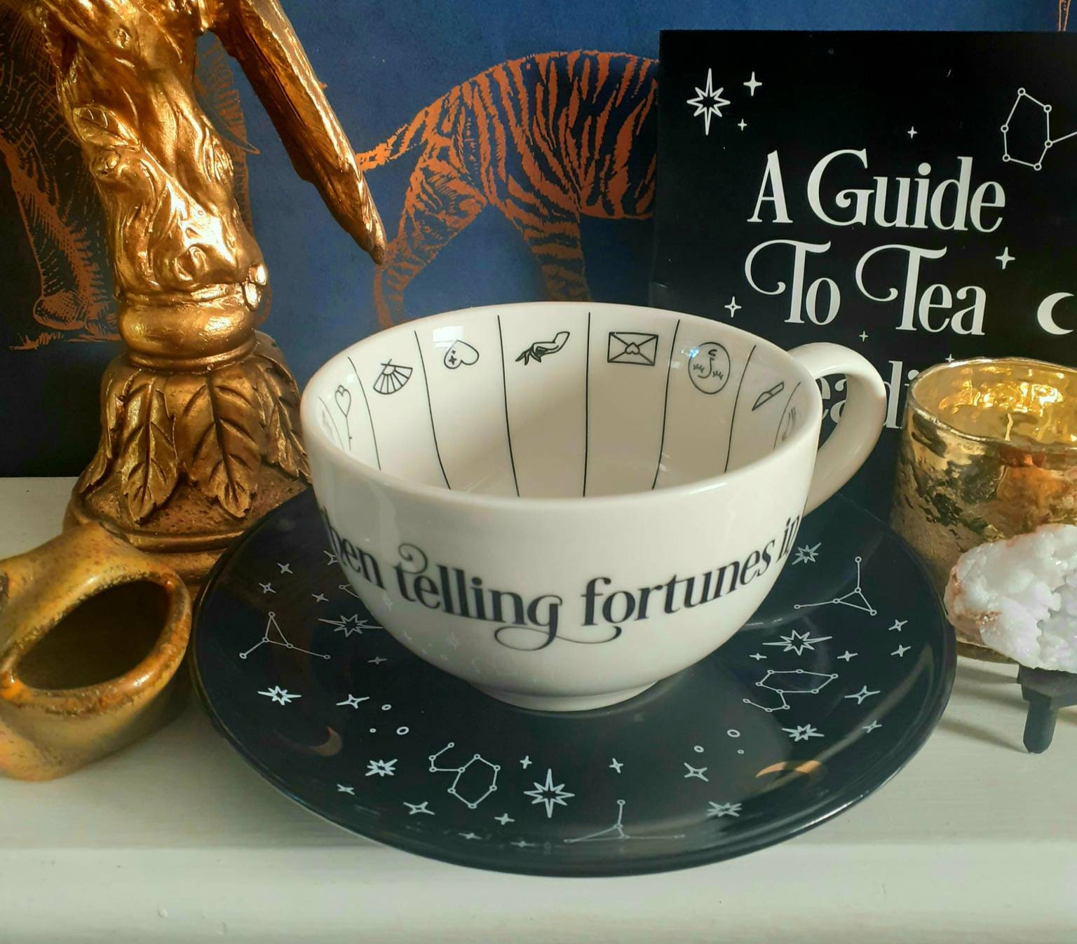 Fortune Telling Tea Cup With Presentation Box And Instruction Etsy