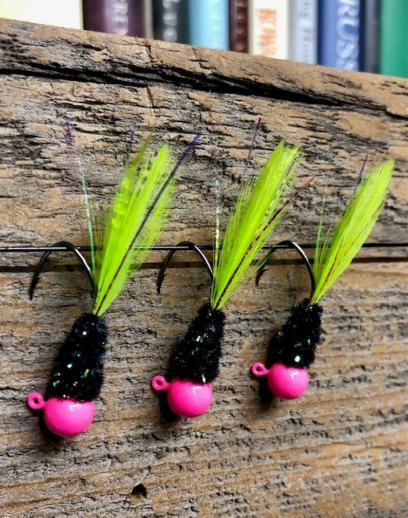 3 pk 1/8oz Round Crappie Jigs Multiple Patterns Etsy