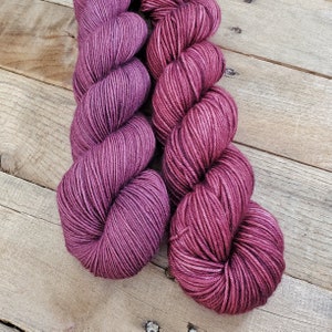 Mulberry Hand Dyed Yarn, Single Ply, DK, Fingering, Sock, Merino, Tweed, Mohair, Superwash, Indie Dyed Yarn, Tonal image 5