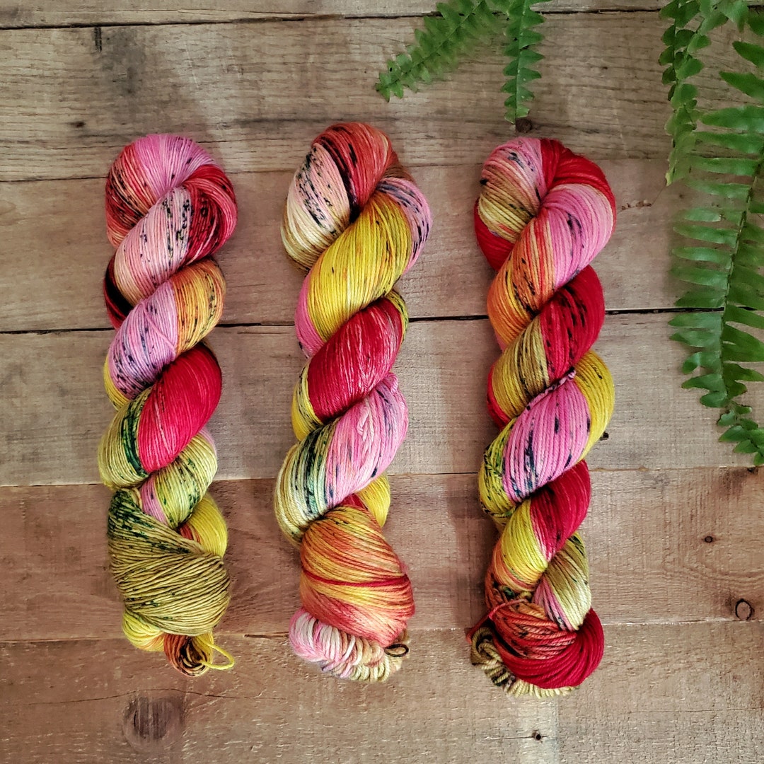 Donations 4 Carnations Hand Dyed Yarn Single Ply DK Etsy