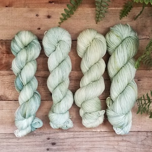 Clary Sage- Hand Dyed Yarn, Lace, Single Ply, DK, Fingering, Sock, Merino, Superwash, Tonal