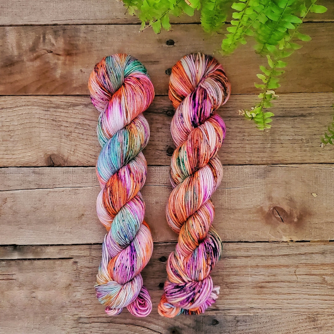 Hot Pants Rain Dance Hand Dyed Yarn, Single Ply, DK, Fingering, Sock