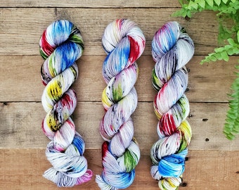 Belcher Family Hand Dyed Yarn: Variegated Superwash Merino Blend