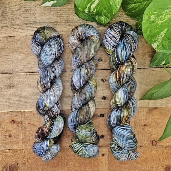 Laurie Strode Hand Dyed Yarn - Speckled Variegated Superwash Merino Wool