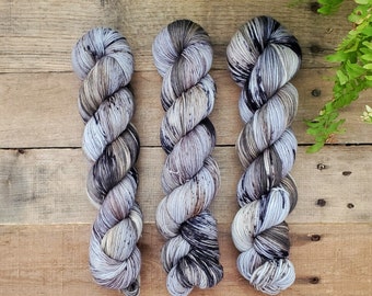 Hibernate Hand Dyed Yarn: Speckled Superwash Merino Wool