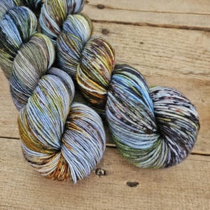 Laurie Strode Hand Dyed Yarn - Speckled Variegated Superwash Merino Wool image 5