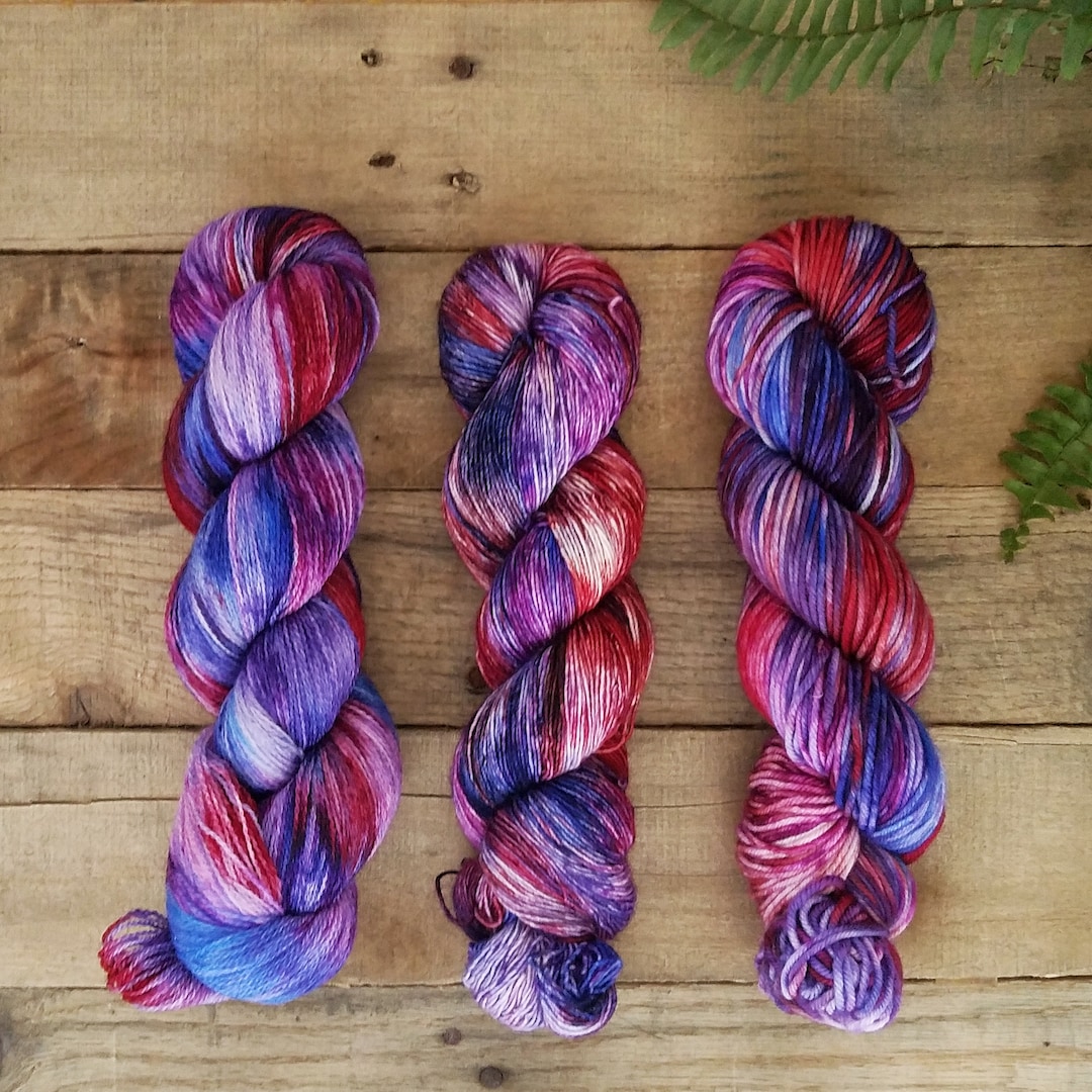 Macerated Berries Hand Dyed Yarn: Variegated Superwash Merino - Etsy