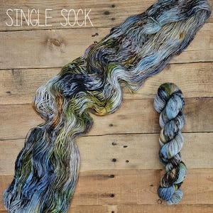 Laurie Strode Hand Dyed Yarn - Speckled Variegated Superwash Merino Wool image 2