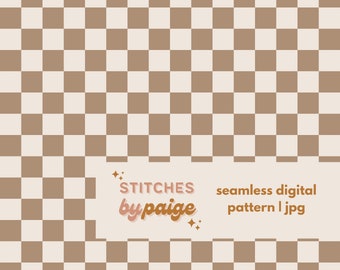 Neutral Checkered, Seamless Pattern, Digital Patterns, Seamless Files for Fabric, Repeat Pattern, Beige and Cream