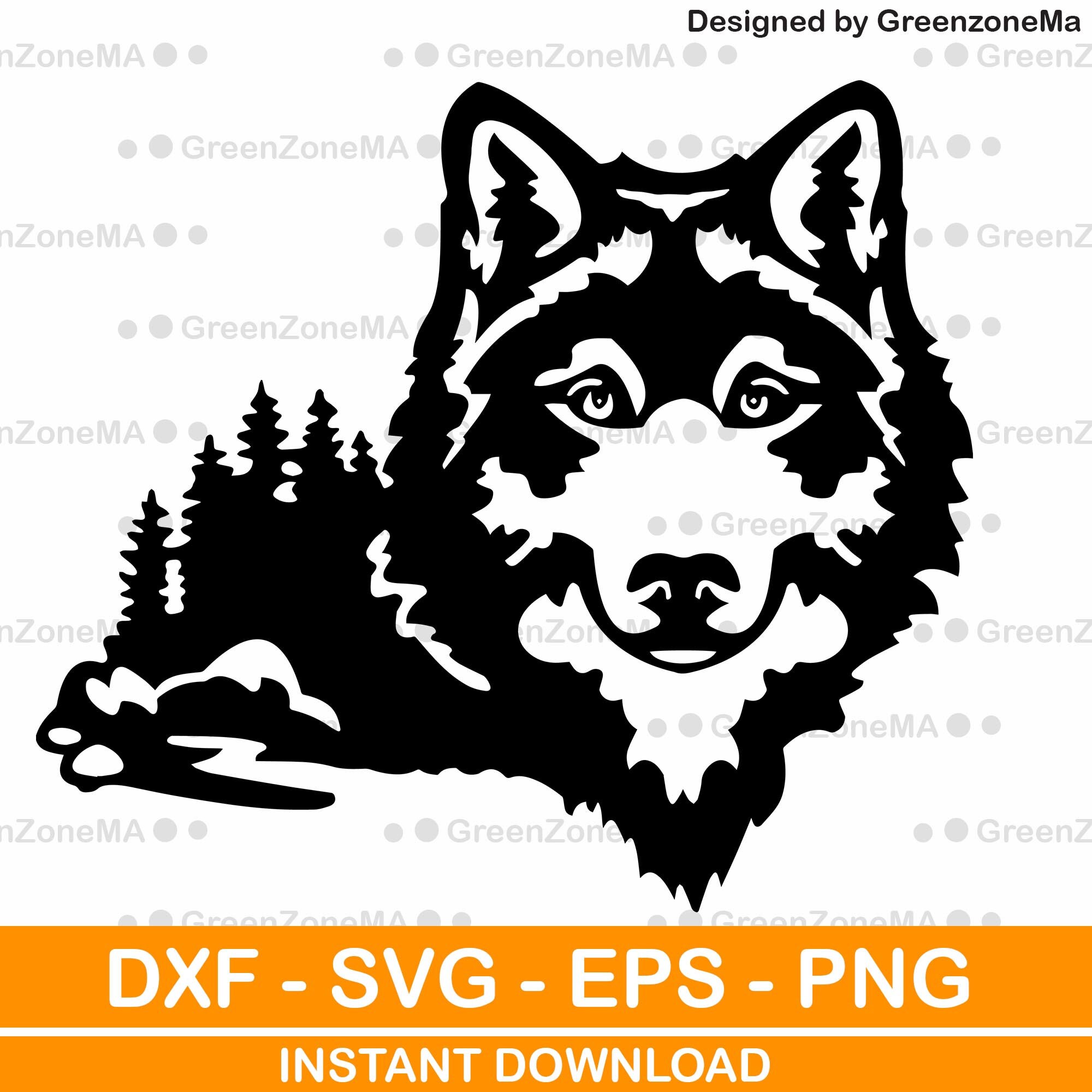 Wolf Svg Dxf Animals Cut File For Laser Dxf For Plasma Etsy Images