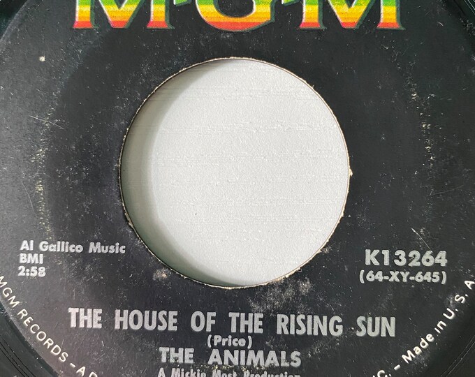 The Animals in the House of the Rising Sun 45 Vinyl Eric Burdon - Etsy