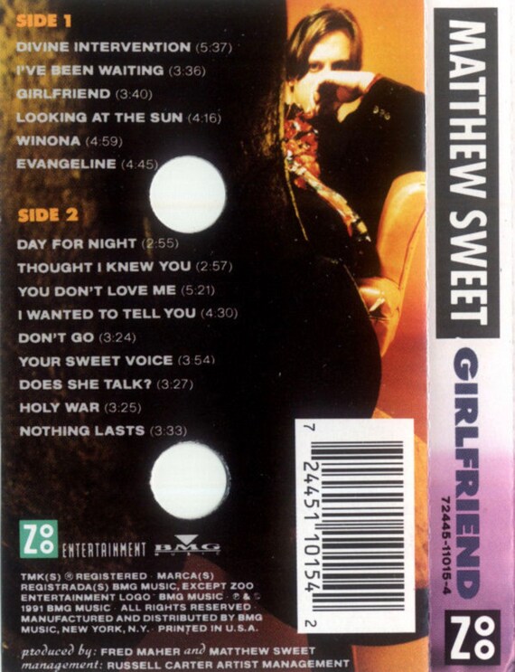 Matthew Sweet Girlfriend Cassette - Etsy