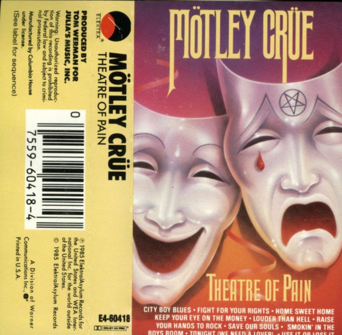 MOTLEY CRUE 直輸入盤 当時物 THEATRE OF PAIN Mötley Crüe – Theatre Of Pain – Vinyl (White, 180 Gram, LP