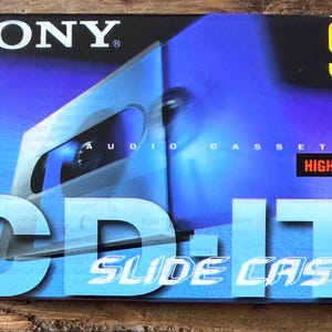 Vintage Sony CD-IT 90-Minute High-Bias Cassette Tape Featuring Unique Slide Case Sealed