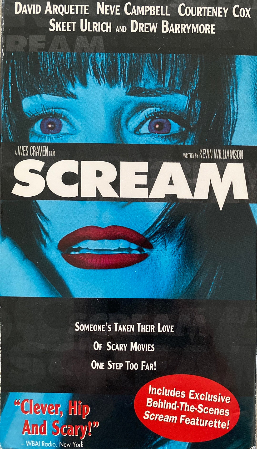 Scream VHS Courteney Cox Blue Variant Etsy