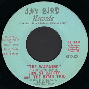Ernest Carter and The Hymn Trio 45 vinyl