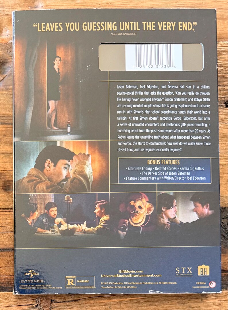 The Gift DVD Joel Edgerton Jason Bateman Rebecca Hall Etsy the-gift-dvd-joel-edgerton-jason-bateman-rebecca-hall-etsy