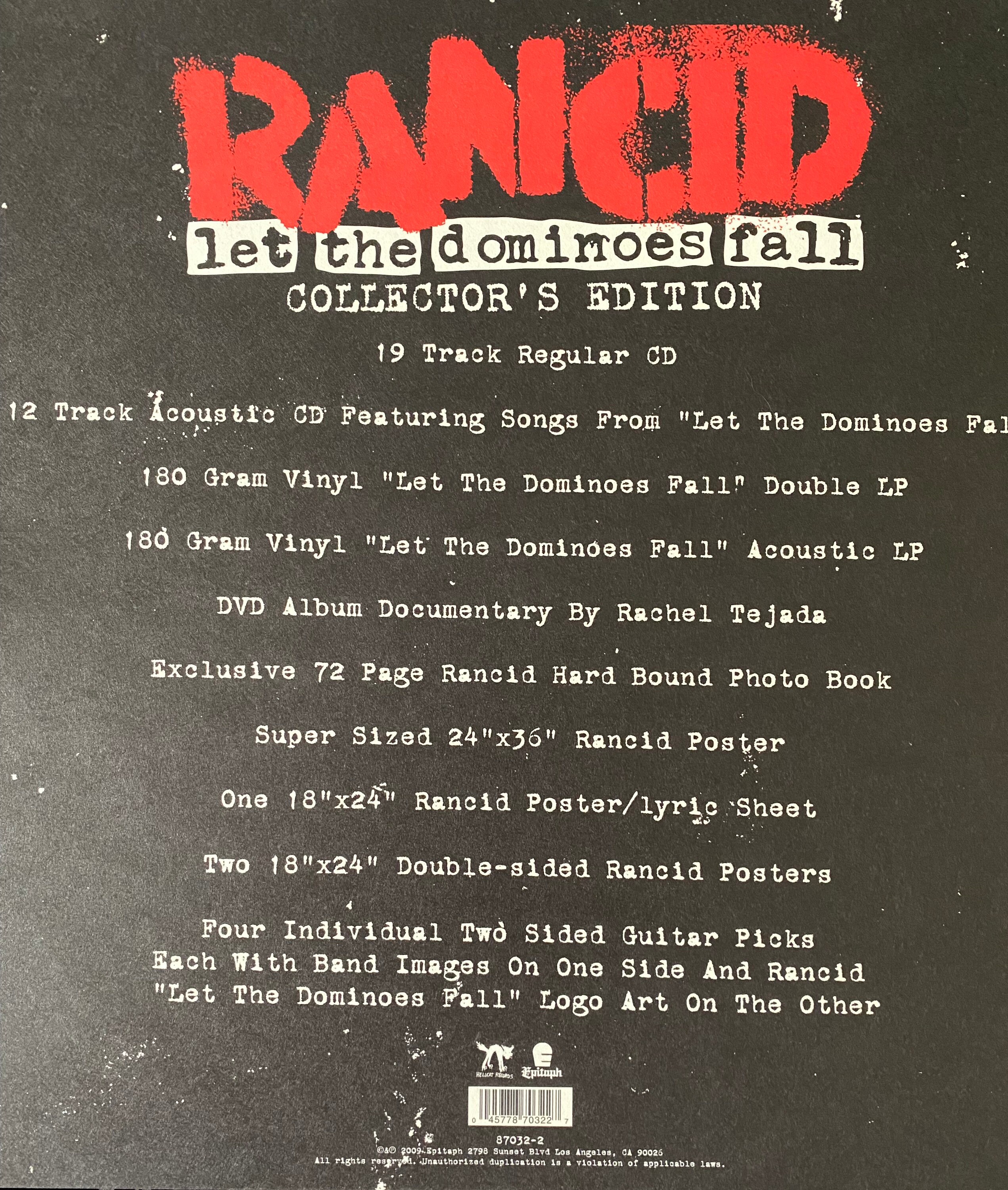 Rancid Let The Dominoes Fall Limited Edition Collector's boxset
