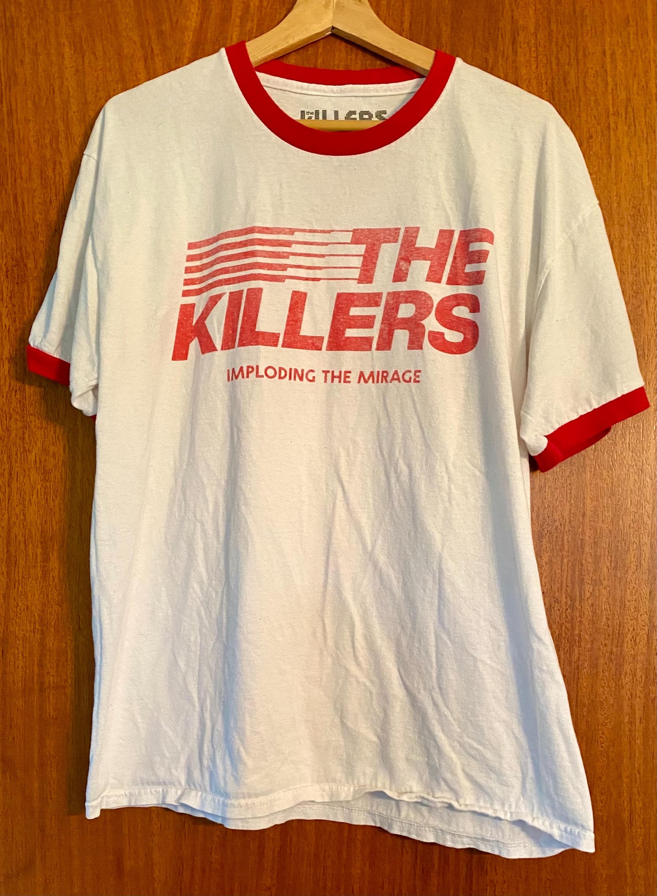 T-shirt Officiel The Killers Brandon Flowers Red Bolt - Marque Bitcruncher, 100% Coton, Taille Ample - Neuf Avec étiquette