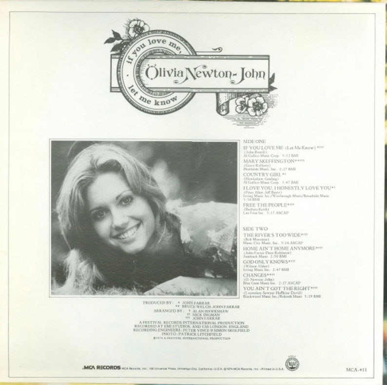 Olivia Newton John If You Love Me Let Me Know LP image 2