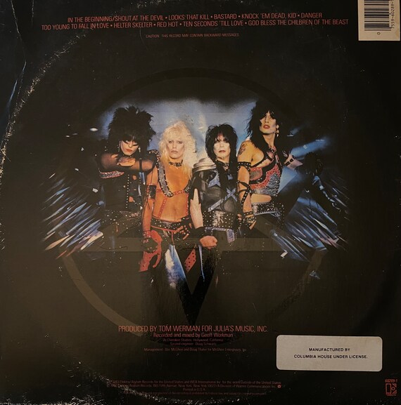 MÖTLEY CRÜE SHOUT AT THE DEVIL 日本版レコード モトリー・クルー 1983年名盤『Shout At The Devil』40周年記念