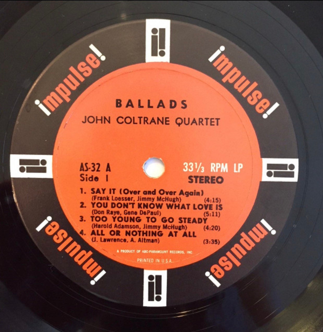 John Coltrane Quartet / Ballads（LP） John Coltrane - Ballads [Vinyl] - Amazon.com Music
