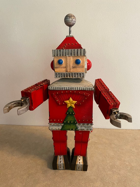 vintage wind up robot