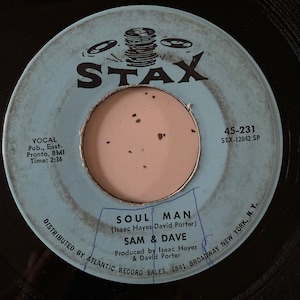 Sam & Dave Soul Man 45 vinyl