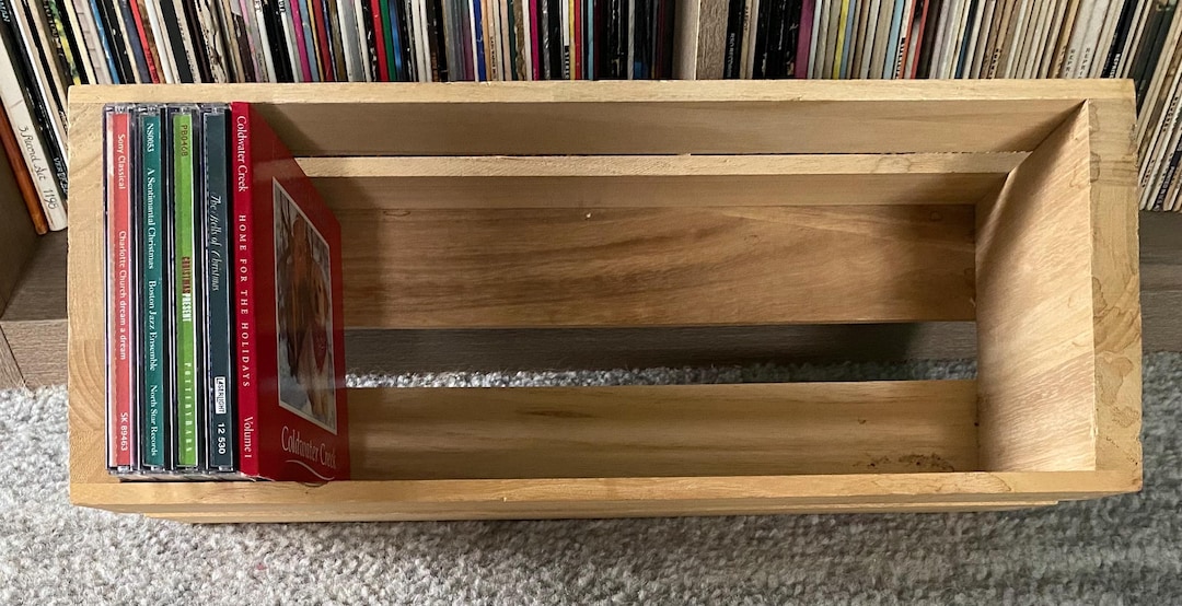 Vintage Wood CD Crate - Etsy