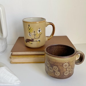 vintage mcm mugs, unique midcentury design