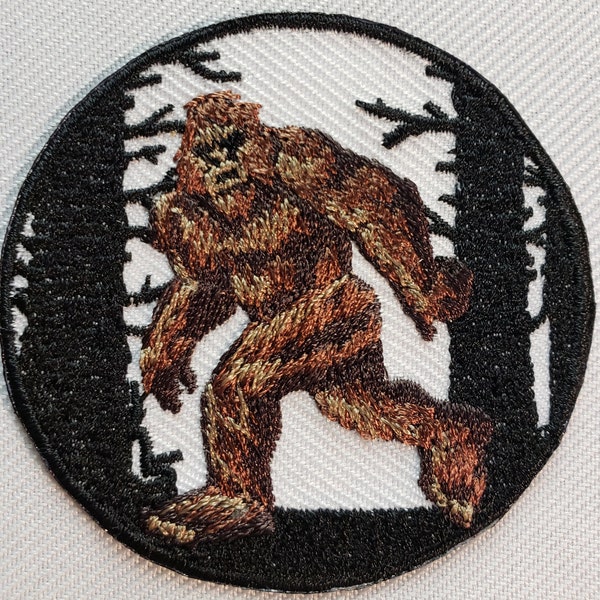 Iron on Embroidered Bigfoot Patch