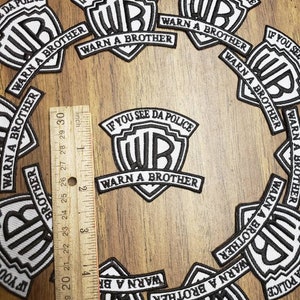 Iron on Embroidered, Warn A Brother Patch, Warner Brother Inspired - Etsy