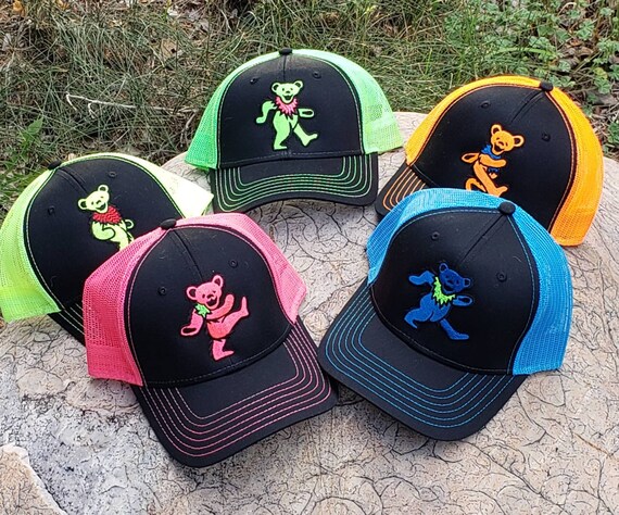 Embroidered NEON Dancing Bear Hat 
