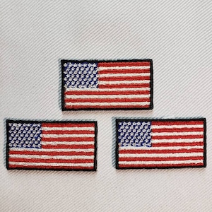 Iron on American Flag Patch 3 Pack