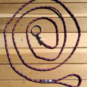 Slip Leash / Harness (Burgundy/Reflective)